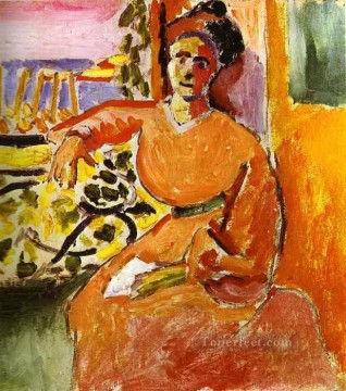 Una mujer sentada ante la ventana 1905 fauvismo abstracto Henri Matisse Pinturas al óleo